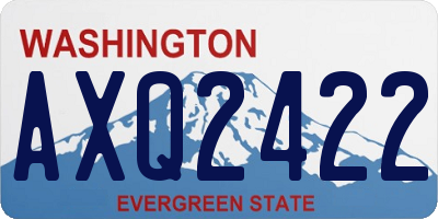 WA license plate AXQ2422