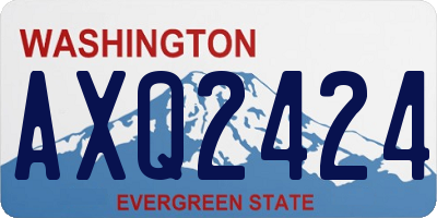WA license plate AXQ2424