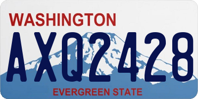 WA license plate AXQ2428