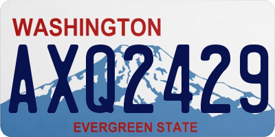 WA license plate AXQ2429
