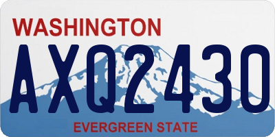 WA license plate AXQ2430