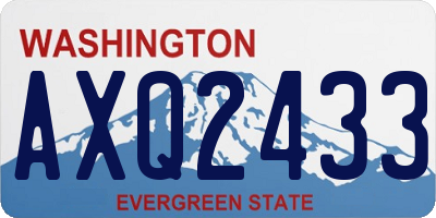 WA license plate AXQ2433