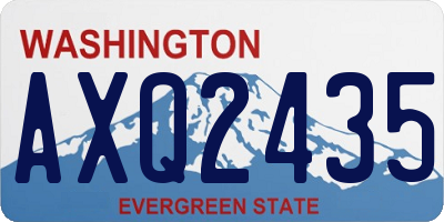 WA license plate AXQ2435