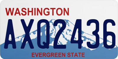 WA license plate AXQ2436