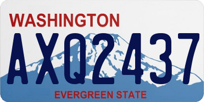 WA license plate AXQ2437