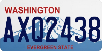 WA license plate AXQ2438