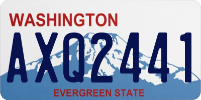 WA license plate AXQ2441