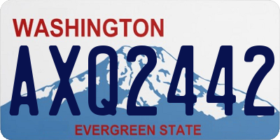 WA license plate AXQ2442