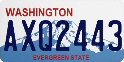 WA license plate AXQ2443