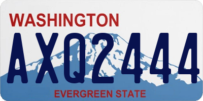 WA license plate AXQ2444