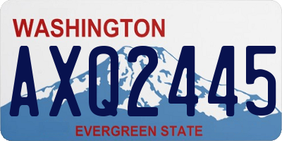 WA license plate AXQ2445