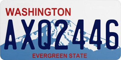 WA license plate AXQ2446