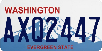 WA license plate AXQ2447