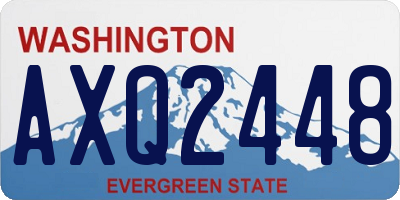 WA license plate AXQ2448
