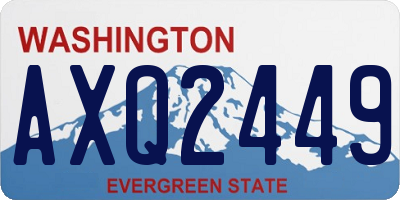 WA license plate AXQ2449