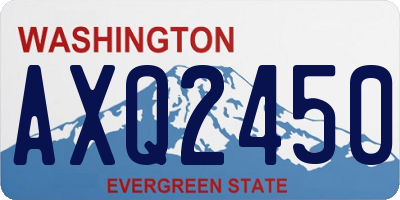 WA license plate AXQ2450