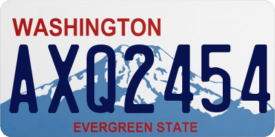 WA license plate AXQ2454