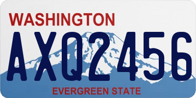 WA license plate AXQ2456