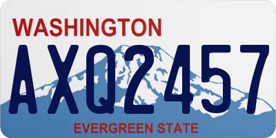 WA license plate AXQ2457