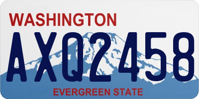 WA license plate AXQ2458