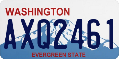 WA license plate AXQ2461