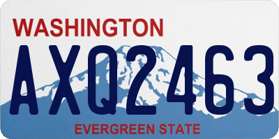 WA license plate AXQ2463