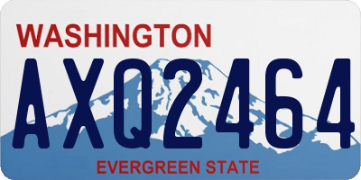 WA license plate AXQ2464