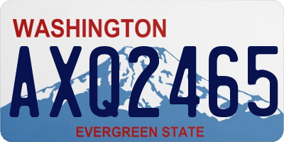 WA license plate AXQ2465
