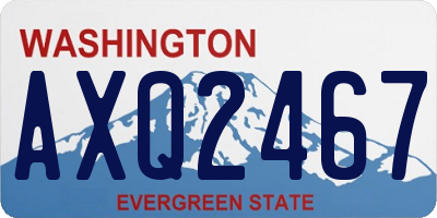 WA license plate AXQ2467