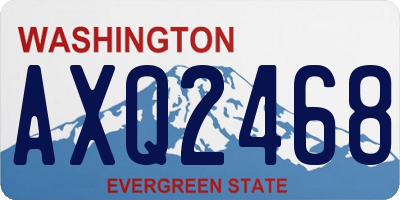 WA license plate AXQ2468