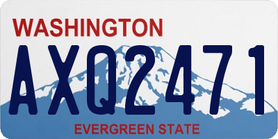 WA license plate AXQ2471