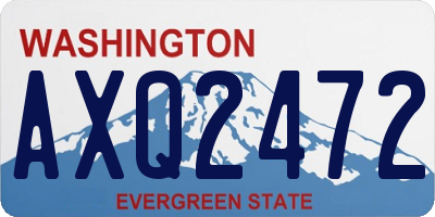 WA license plate AXQ2472