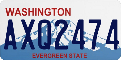 WA license plate AXQ2474