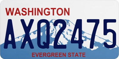 WA license plate AXQ2475