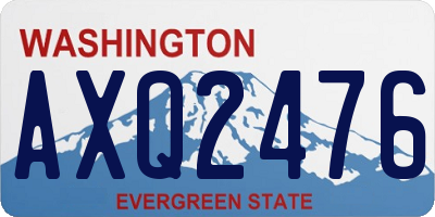 WA license plate AXQ2476