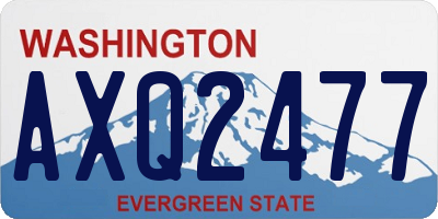 WA license plate AXQ2477
