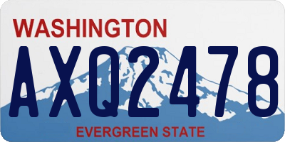 WA license plate AXQ2478