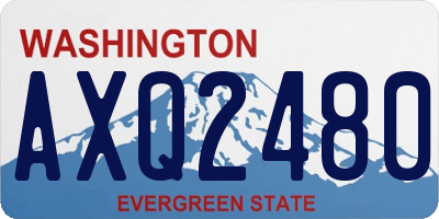 WA license plate AXQ2480