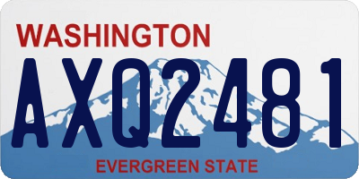 WA license plate AXQ2481
