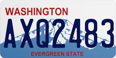 WA license plate AXQ2483