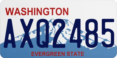 WA license plate AXQ2485