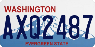WA license plate AXQ2487