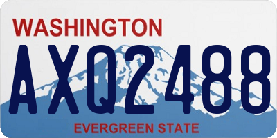 WA license plate AXQ2488