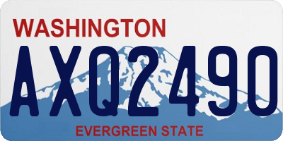 WA license plate AXQ2490