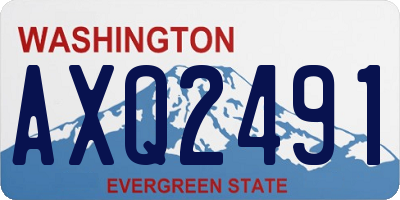 WA license plate AXQ2491