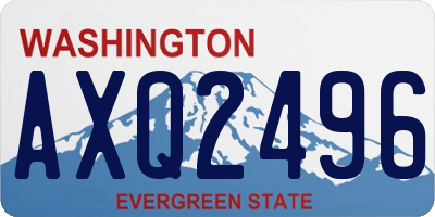 WA license plate AXQ2496