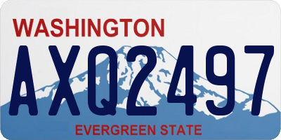 WA license plate AXQ2497