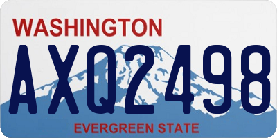 WA license plate AXQ2498