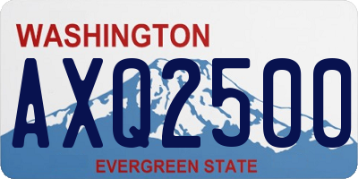 WA license plate AXQ2500