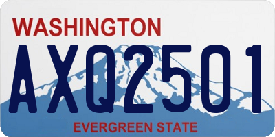 WA license plate AXQ2501